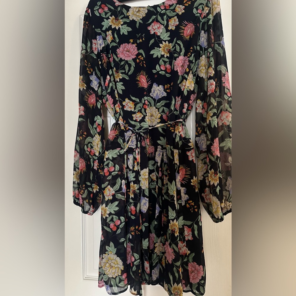 Floral drop waist dress
